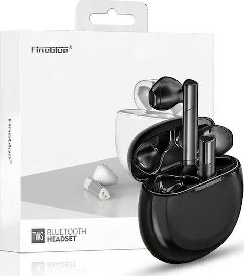 Fineblue J3 Pro Earbud Bluetooth Handsfree Earphones with Charging Case Black