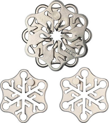 Hanayama Huzzle Cast Snow Metallic Riddle for 8+ Years 515017