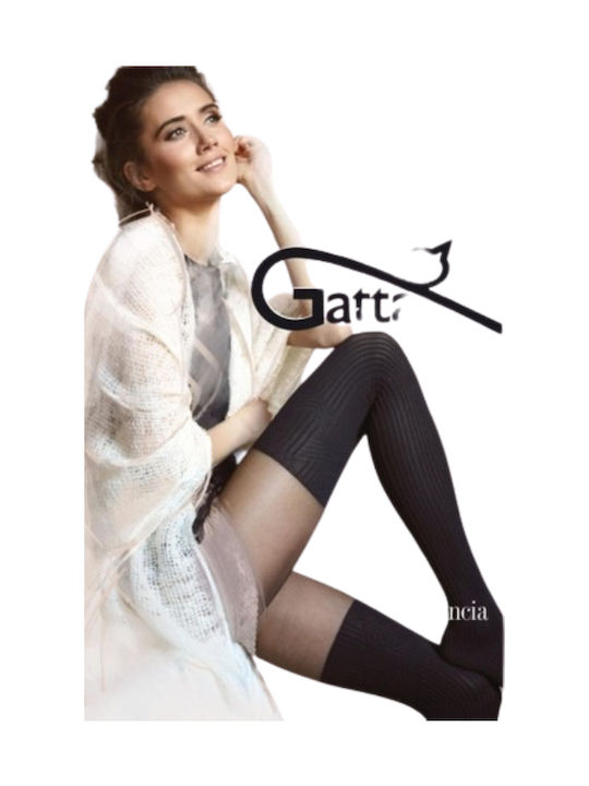 Γυναικείο Καλσόν με σχέδιο GATTA TANCIA TIGHTS 03 χρώματος (Μαύρο)