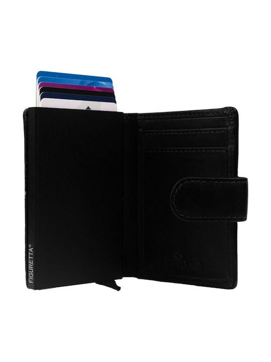 Loughton Leather Men's Wallet Cards with RFID and Slide Mechanism Brown