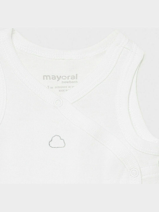 Mayoral Baby Bodysuit Underwear Set Sleeveless White