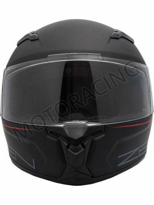 Zen ZN-820 Black/Red Checkmate Motorcycle Helmet Full Face ECE 22.05 1500gr