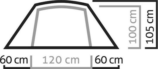 Salewa Denali Ii Σκηνή Camping Igloo Ορειβασίας Πράσινη με Διπλό Πανί 4 Εποχών για 2 Άτομα Αδιάβροχη 3000mm 210x120x100εκ.