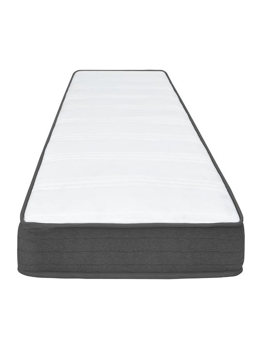 vidaXL King Size Upholstered Fabric Bed Dark Gray with Slats and Mattress 200x200cm