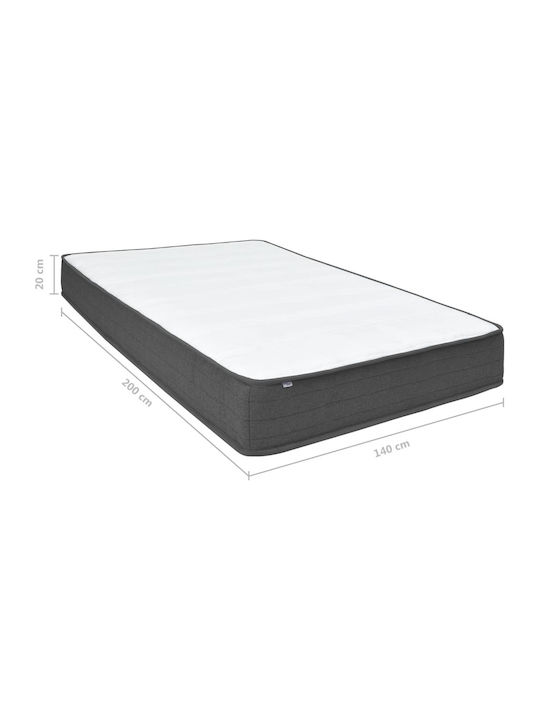 Doppelbett Mit Stoff Dunkelgrau Mit Lattenrost Für Matratze 140x200cm