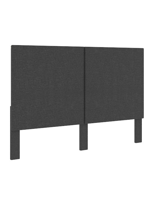 Doppelbett Mit Stoff Dunkelgrau Mit Lattenrost Für Matratze 140x200cm