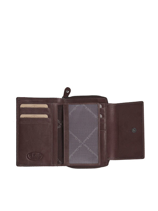 Small Leather Women's Wallet Classic Brown