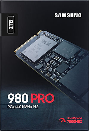 Samsung 980 Pro SSD 2TB Тип M.2 С Връзка PCI Express 4.0 Съвместим С PlayStation 5 MZ-V8P2T0BW
