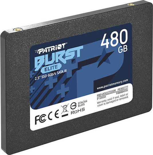 Patriot Burst Elite SSD 480GB 2.5'' Type with SATA III Connection PBE480GS25SSDR