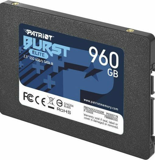 Patriot Burst Elite SSD 960GB 2.5'' Type with SATA III Connection PBE960GS25SSDR