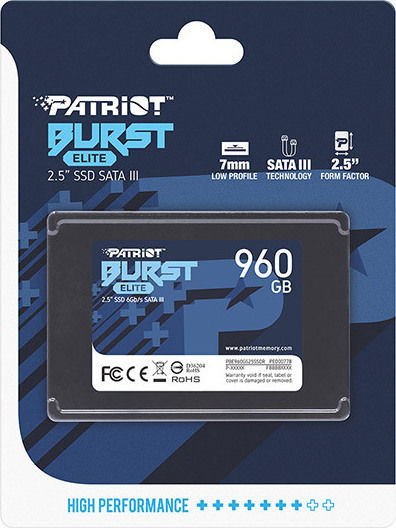 Patriot Burst Elite SSD 960GB 2.5'' Type with SATA III Connection PBE960GS25SSDR