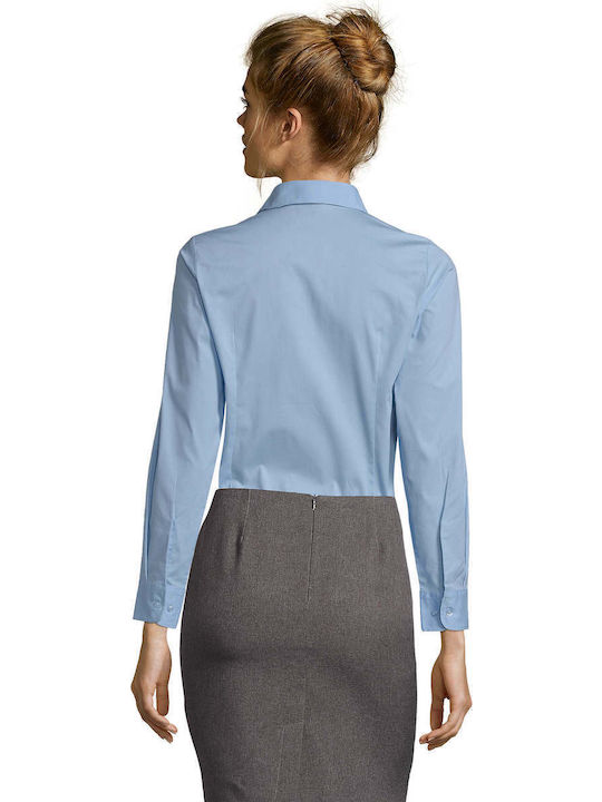 Eden Women's Monochrome Long Sleeve Shirt Bright Sky