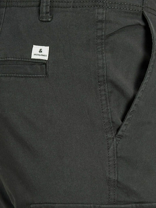 Trousers Cargo Elastic in Slim Fit Black