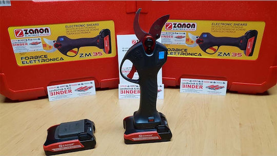 Zanon ZM 35 Pruning Shears Battery Brushless 16.8V 2x2.5Ah with Maximum Cutting Diameter 35mm in Carrying Case