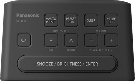 Panasonic RC-800 Επιτραπέζιο Ραδιόφωνο Μαύρο