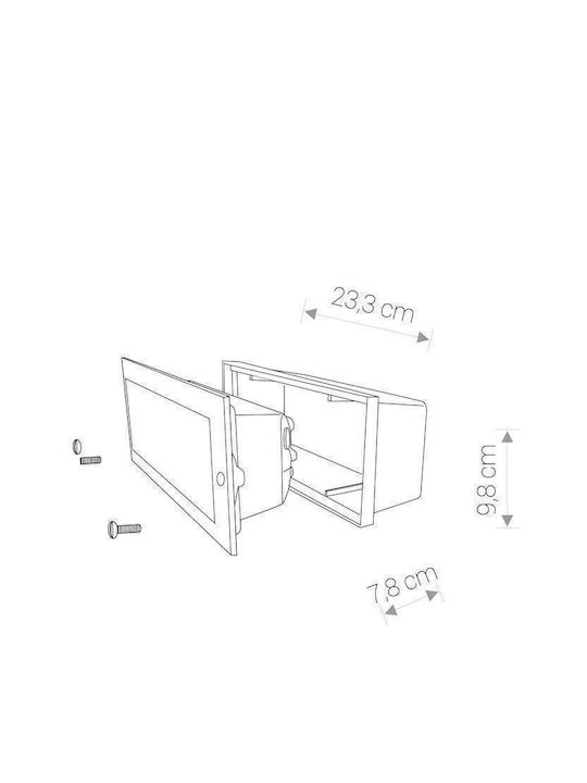 Nowodvorski Ina Wall-Mounted Outdoor Ceiling Light E27 IP65 23.5x10εκ.