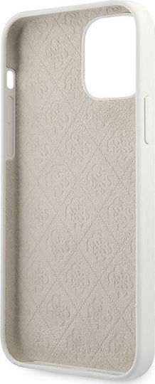 Guess Metal Logo Script Back Cover Plastic White (iPhone 12 mini)