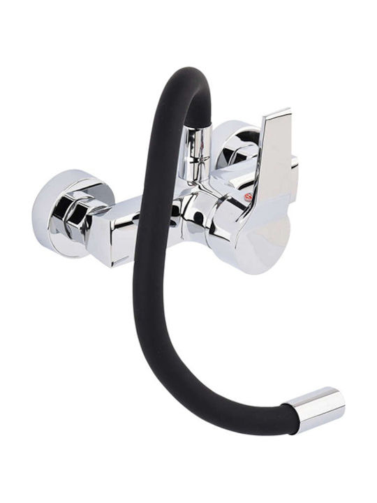 Fala Kitchen Wall Flexible Black Kitchen Faucet