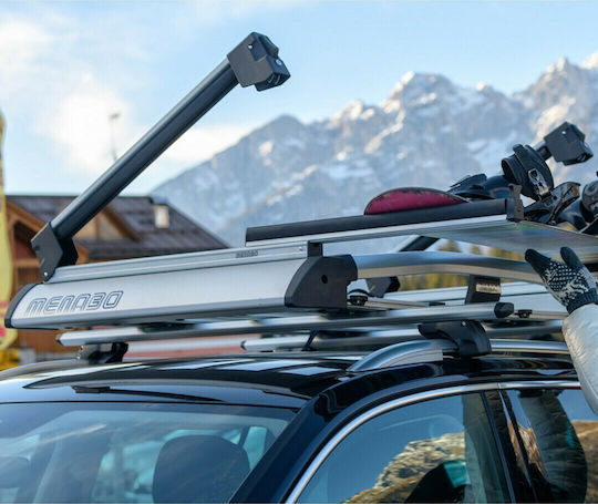 Menabo Yelo Car Ski Mounts Suitable for 6 Ski Pairs or 4 Snowboards