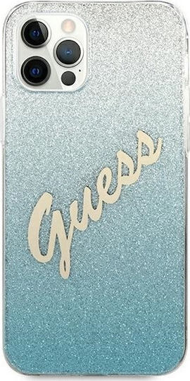 Guess Glitter Gradient Script Umschlag Rückseite Silikon Mehrfarbig (iPhone 12 / 12 Pro)