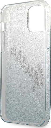 Guess Glitter Gradient Script Umschlag Rückseite Silikon Mehrfarbig (iPhone 12 / 12 Pro)