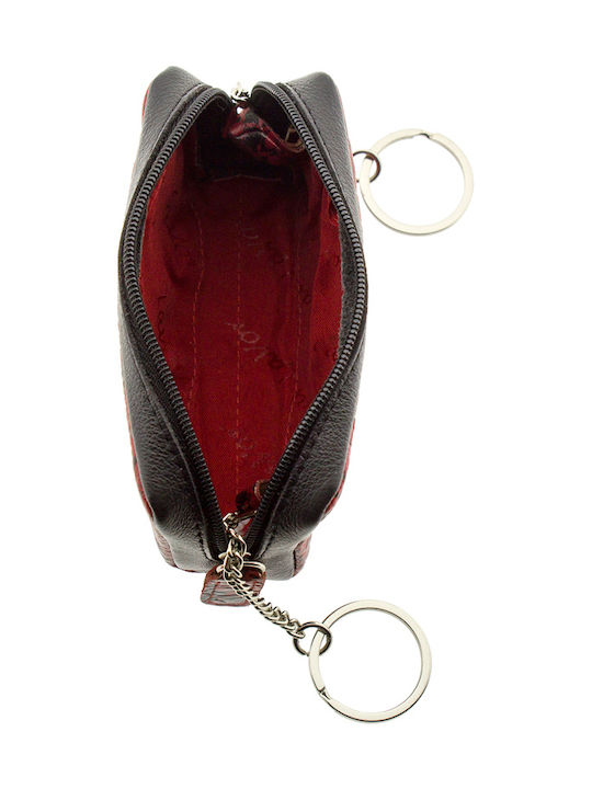 Lavor Key Holder Wallet Leather Red