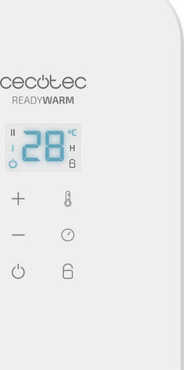 Cecotec Warm 6650 Crystal Connection 05318 Convector Heater Floor 1000W with Electronic Thermostat and WiFi 76x43cm White