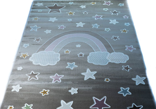 Tzikas Carpets 33076-070 Kinder Teppich Sterne Braun 133x190cm Dicke 11mm
