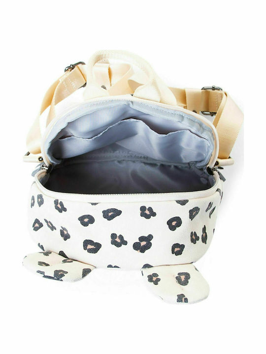 Childhome My First Leopard Kids Bag Backpack Beige 23cmx7cmx23cmcm