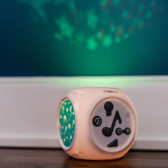 Bbluv Παιδικό Φωτιστικό Projector Kube με Προβολή Αστεριών Λευκό 10x10x10εκ.