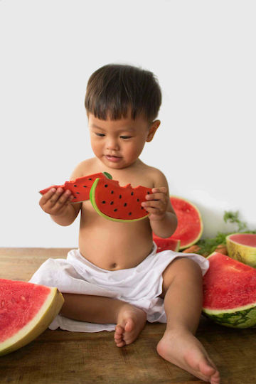 Oli&Carol Wally Watermelon Teething Ring from Rubber for 3 m+