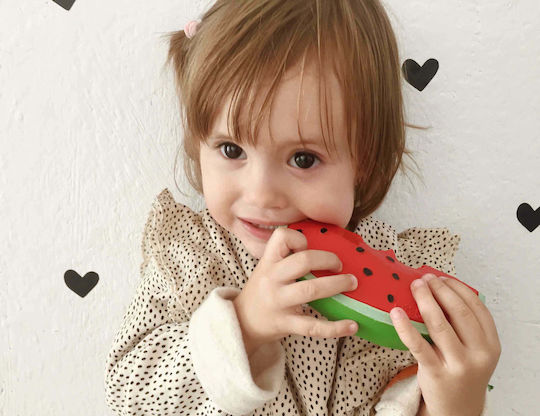 Oli&Carol Wally Watermelon Teething Ring from Rubber for 3 m+