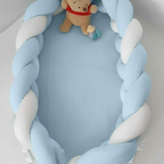 Baby Oliver Baby Nest With Detachable Tassel 200cm White/Ciel