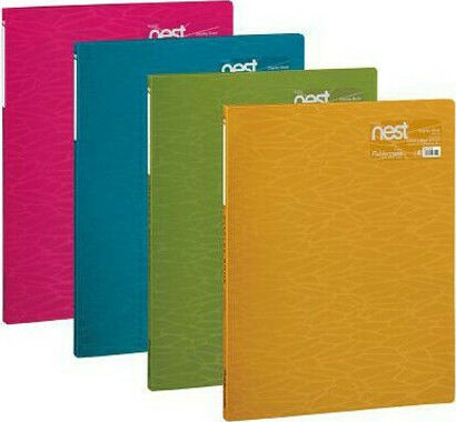 Foldermate Clipboard Flexible with 30 plastic sleeves Slides for Paper A4 Pink 1pcs