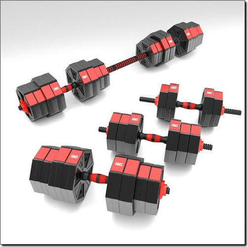 HMS SGC40 Set de gantere cu bară, greutate totală 40kg