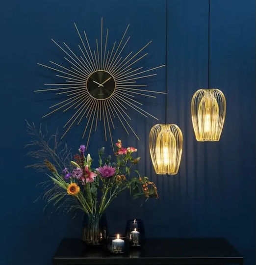 Karlsson Peony Wall Clock Metallic Gold Ø45cm