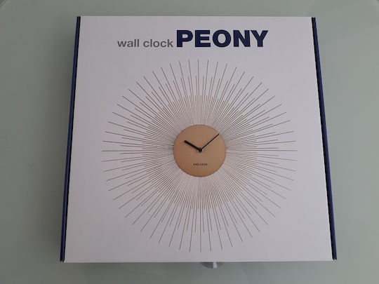Karlsson Peony Wall Clock Metallic Gold Ø45cm