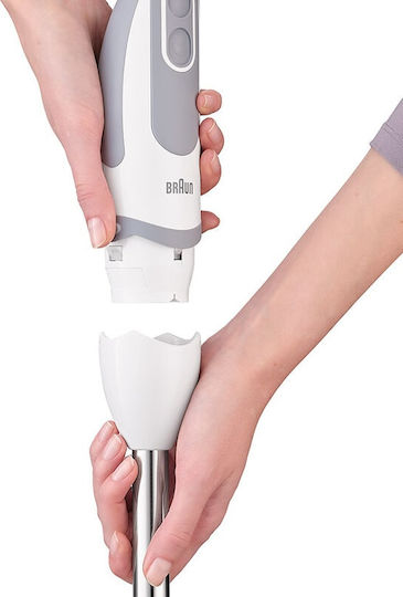 Braun MultiQuick 5 Ръчен Блендер с Неръждаема Пръчка 1000W Бял