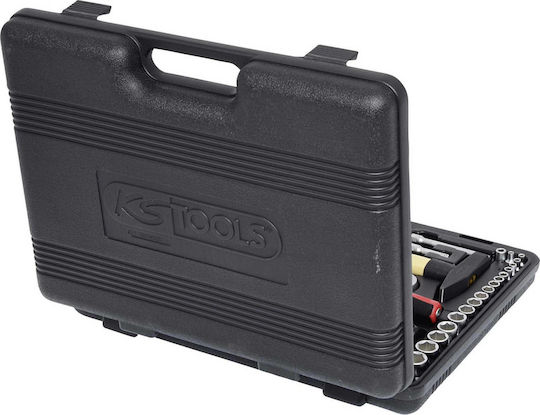 Ks Tools 1/4"+1/2" 911.0688 Βαλίτσα με 88 Εργαλεία
