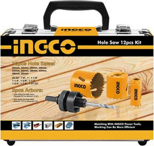 Ingco Hole Saw Kit for Wood, Metal and Plastic 1300gr