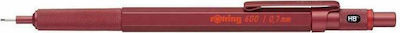 Rotring 600 Mechanical Pencil for Drawing Metallic Red