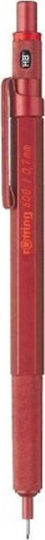 Rotring 600 Mechanical Pencil for Drawing Metallic 1pcs Red