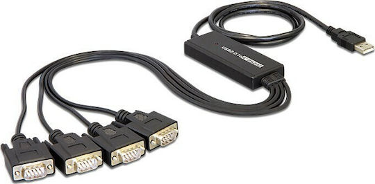 DeLock Καλώδιο USB 2.0 σε 4x RS232 9-pin male 1.4m