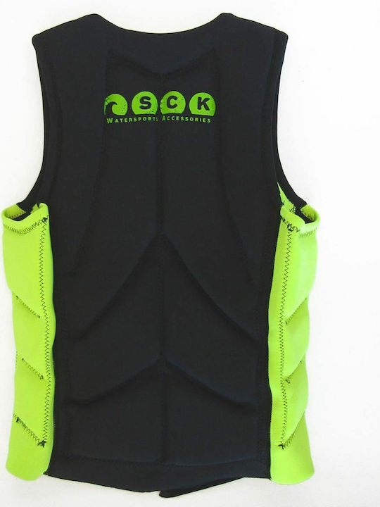 SCK 0304-IMPGR Adults Impact Vest for Water Sports Green Double-sided