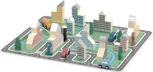 Viga Toys Конструктори Modern City Дървени за 2+ Години 56 Бройки