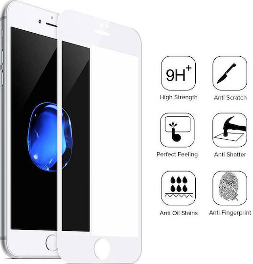 3D Full Face Tempered Glass White (iPhone 8 Plus / 7 Plus)
