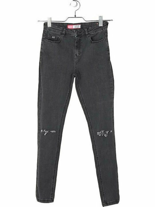 Γυναικείο Jean Παντελόνι με Σκισίματα σε Skinny Εφαρμογή Μαύρο