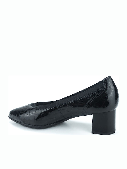 Pitillos Leather Heel Black