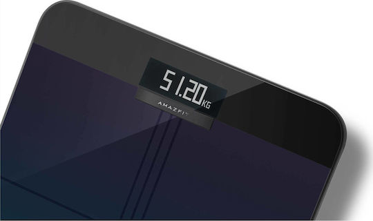 Amazfit Smart Scale Smart Badezimmerwaage mit Körperfettmessung in Schwarz Farbe