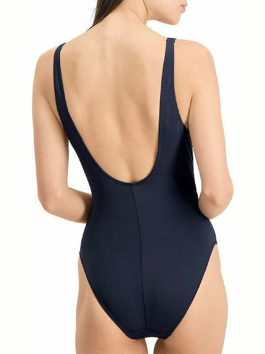 Sportlicher Badeanzug Marineblau